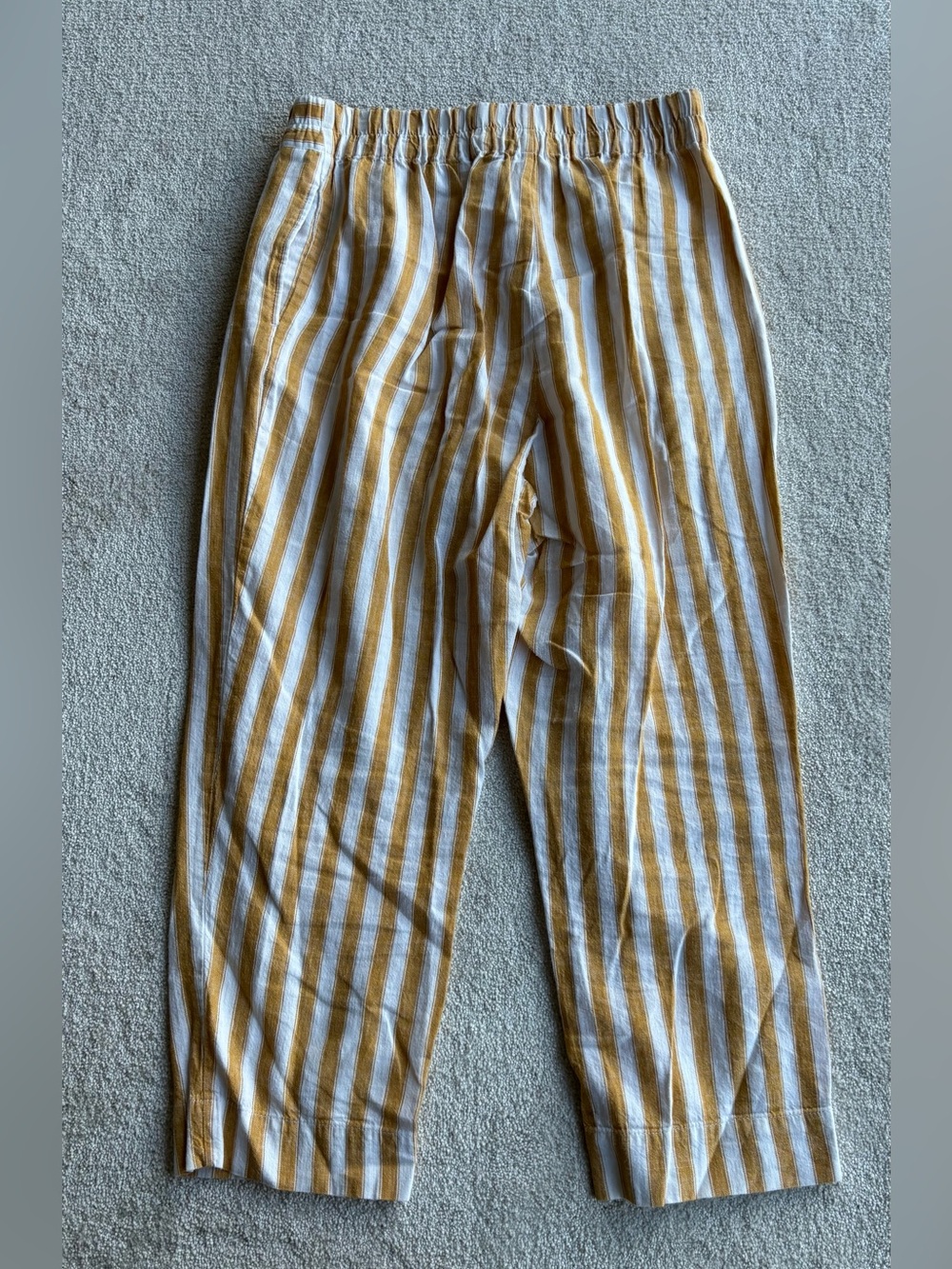 Madewell White and Mustard Striped Kids Pants - Picture 6 of 7